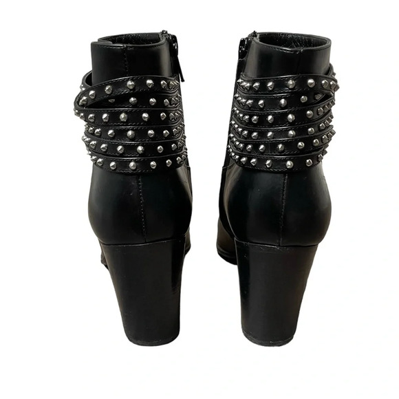 Saint Laurent YSL French 85 Studded Ankle Booties Size EU 37 US 7 Calfskin Boots - Picture 5 of 14